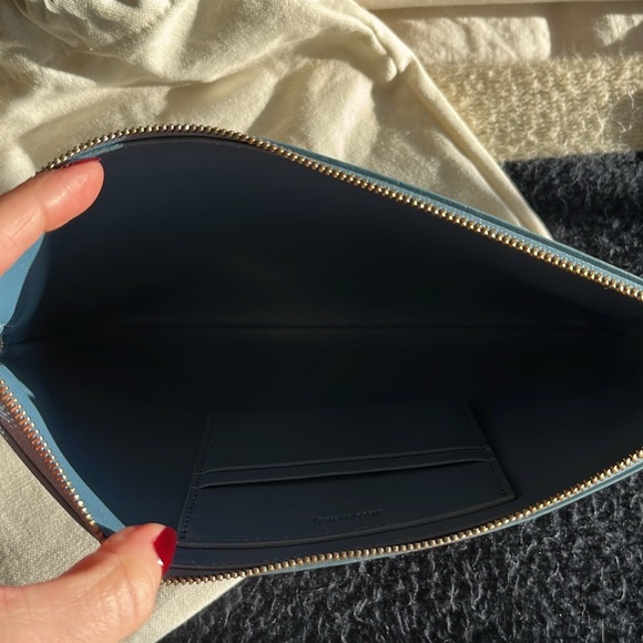 Celine bi-color clutch (navy and light blue) minor scratch and scuff on back! - Picture 11 of 16